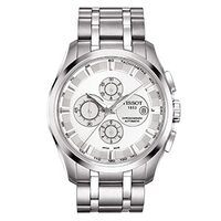Tissot Relógio masculino Couturier Chrono Auto de aço inoxidável cinza T0356271103100