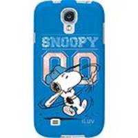 Capa para Celular para Galaxy S4 Snoopy Series Harshell de Plástico Rígido Azul iLuv