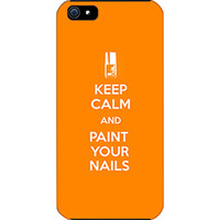 Case Apple iPhone 5 Paint Your Nails Custom4U Laranja