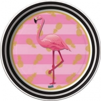 Prato Let's Flamingo, Festcolor 105235, Rosa/Dourado, Festcolor, 105235, Rosa/Dourado
