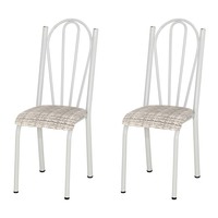 Conjunto De 2 Cadeiras Artefamol Ref021 Creme