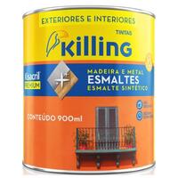 Kisacril Tinta Esmalte Premium Café 529 Brilhante - 900ml - Killing