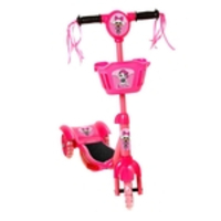 Brinquedo Infantil Patinete Scooter 3 Rodas Com Cesta Luz E Som Rosa Princesinha Lol Surprise Art Brink