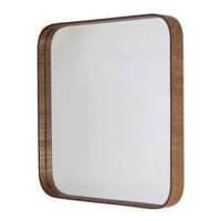 Espelho Formacril quadrado com moldura de madeira A: 50 cm X C: 50 cm Imbuia