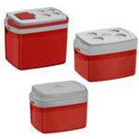 Combo 3 Caixa Térmica 32, 12, 5 L Vermelho Cooler Soprano
