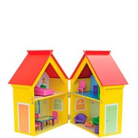Casinha De Bonecas Yellow House Mobiliada Junges