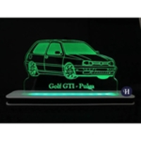 Luminária Presente Abajur de Mesa Base Acrílica LED Golf GTI