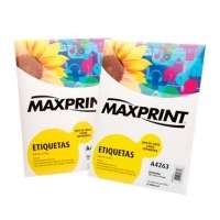 Etiqueta Para Impressora A Laser Com 100 Folhas 44 4x12 7 492223 Maxprint