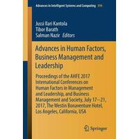 Advances in Human Factors, Business Management and Leadership - Spring