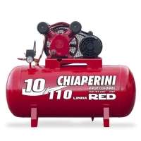 Compressor De Ar Média Pressão 10 Pés 110 Litros Monofásico 10 110 Red Chiaperini 110v 220v