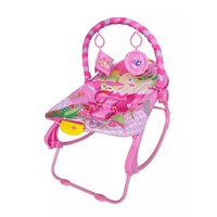 Cadeira de Descanso Musical Vibratória e Balanço New Rocker Color Baby Rosa
