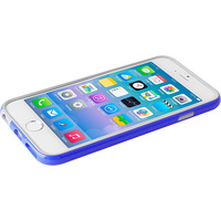 Capa Bumper para iPhone 6 Plus com Película Protetora Azul Puro