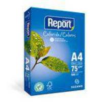 Papel Report A4 Color Azul 75 Gramas Pacote Com 500 Folhas