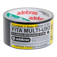 Fita Adesiva Silver Tape 48 Mm  5 Metros Cinza Adelbras