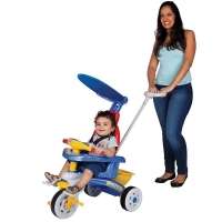 Triciclo Infantil Magic Toys Fit Trike com Haste e Sons 3338 Azul