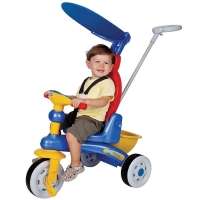 Triciclo Infantil Magic Toys Fit Trike com Haste e Sons 3338 Azul