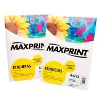 Etiqueta Para Impressora A Laser Com 100 Folhas 38 1x63 5 493454 Maxprint
