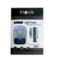 Carregador Universal Digital LCD Bivolt Bateria Celular USB branco e preto